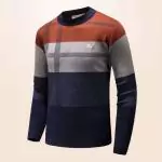 burberry femmes hommes multicolore laine pullover col rond hiver